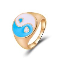 Nouvelle Huile De Gouttes Rétro Tai Chi Potins Bijoux De Bague En Alliage Multicolore Géométrique sku image 1