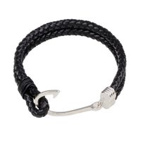 Fashion New Woven Bracelet Hook Double Leather Jewelry Wholesale sku image 2