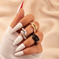 European And American Cross-border Fashion Dark Ring Simple Palm Hug Exaggerated Personality Single Ring Female main image 3