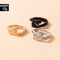 European And American Cross-border Fashion Dark Ring Simple Palm Hug Exaggerated Personality Single Ring Female main image 6