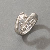 Mode Transfrontalière Européenne Et Américaine Bague Sombre Simple Paume Câlin Personnalité Exagérée Bague Unique Femme sku image 1