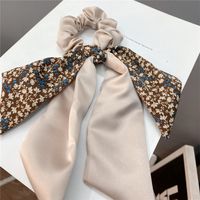 New Long Streamer Flower Bow Hair Ring Color Matching sku image 1