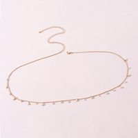 Fashion Simple Zircon Pearl Disc Sexy Alloy Waist Chain sku image 1