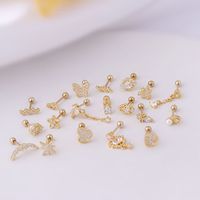 Ear Cartilage Rings & Studs Fashion Geometric 316 Stainless Steel  Copper Plating main image 6