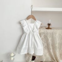 New Summer Girls Baby Princess One-piece White Lace Dress main image 6