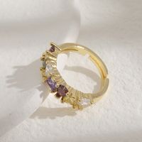 Nuevo Anillo En Forma De Corazón De Circón Con Incrustaciones De Cobre Para Mujer, Joyería De Mano main image 4