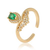 Fashion Copper Diamond Crown Wedding Opening Adjustable Tail Ring Wholesale main image 6