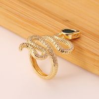 New Women's Snake Exaggerated Geometric Copper Tail Ring main image 3