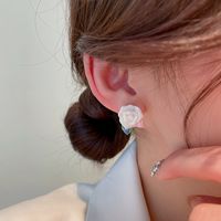 Fashion Sweet Acrylic Rose Flower Earrings main image 5