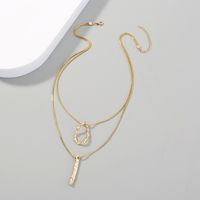 Double Layered Necklace Women's Water Drop Long Stick Pendent Necklace main image 1