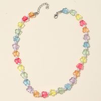 Fashion Colorful Resin Butterfly Bohemian Transparent Acrylic Beads Clavicle Chain main image 3