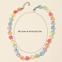 Fashion Colorful Resin Butterfly Bohemian Transparent Acrylic Beads Clavicle Chain main image 5