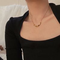 Simple Square Pendant Titanium Steel Does Not Fade Clavicle Chain Female main image 1