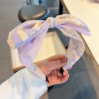 Fashion Retro Blue And White Porcelain Three-dimensional Double-layer Large Headband main image 5