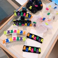 Fashion Cute Three-dimensional Color Bear Hair Ring Hair Clip Hair Accessories main image 1