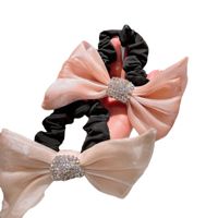 Fashion Retro Pearl Yarn Rhinestone Bow Hair Ring Hair Accessories main image 6