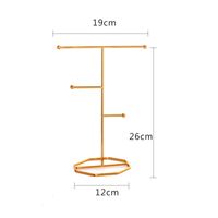 New Electroplating Gold Jewelry Display Stand Home Desktop Jewelry Storage Rack Hanging Earrings Rack Necklace Display Rack main image 6