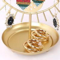 Cross-border New Eye Shape Jewelry Rack Home Desktop Jewelry Storage Rack Gold Tray Earring Display Rack main image 4