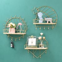 Modern Minimalist Wall Hanging Rack Living Room Bathroom Hook Storage Finishing Rack main image 4