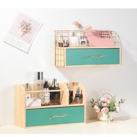 Creative Wall Hanging Rack With Drawer Cosmetic Storage Rack Desktop Jewelry Display main image 2