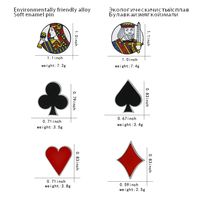 Nouveaux Coeurs Pique Badges Émaillés Personnages De Poker Dégoulinant Broche main image 4