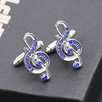 Cross-border  New Products Hot Selling Men&#39;s French Business Shirt Note Diamond Cufflinks Tie Clip Accessories main image 3