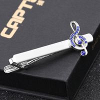 Cross-border  New Products Hot Selling Men&#39;s French Business Shirt Note Diamond Cufflinks Tie Clip Accessories main image 5