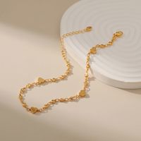 Fashion Heart Stitching Chain Copper 18k Gold-plated Leg Chain main image 1