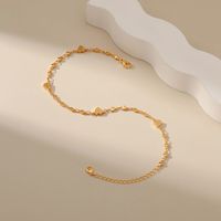 Fashion Heart Stitching Chain Copper 18k Gold-plated Leg Chain main image 4