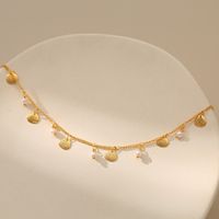 New Shell Pearl Pendant Adjustable Anklet main image 3
