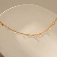 New Style Geometric Sequin Copper 18k Gold Plated Leg Chain Anklet main image 4