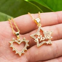 Mother's Day Women's Holiday Gift Micro Inlay Pentagram Butterfly Pendant Necklace main image 1