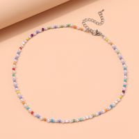 Bohemian Colorful Beads Pearl Necklace Collarbone Chain Jewelry main image 3