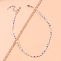 Bohemian Colorful Beads Pearl Necklace Collarbone Chain Jewelry main image 5