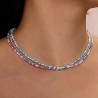 Collar De Perlas De Color De Contraste Geométrico De Moda Para Mujer main image 1