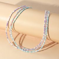 Modische Geometrische Perlenkette In Kontrastfarbe Für Frauen main image 4