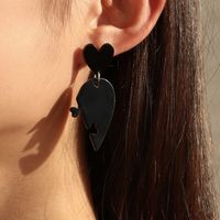 Fashion Jewelry Three-dimensional Asymmetric Heart-shaped Alloy Earrings main image 4