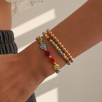 Ethnic Style Star Smiling Face Beaded Elastic Bracelet main image 3