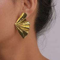 Fashion Jewelry Simple Alloy Maple Leaf Earrings Female Fan-shaped main image 1