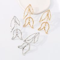 Fashion Accessories Alloy Hollow Flower Leaf Long Earrings main image 5