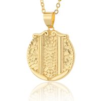 Fashion Twelve Constellation Pendant Copper Plated 18k Gold Retro Necklace sku image 5