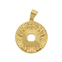 Fashion Twelve Constellation Pendant Copper Plated 18k Gold Retro Necklace sku image 6