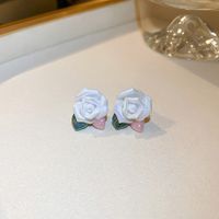 Boucles D&#39;oreilles En Forme De Fleur De Rose Acrylique Douce À La Mode sku image 2