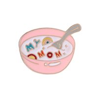 New Color Bowl Clothing Pink Cartoon Enamel Brooch Wholesale sku image 2