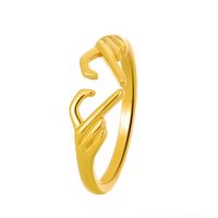 Retro Heart Open Ring Female Fashion Geometric Butterfly Copper Ring sku image 6