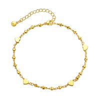 Fashion Heart Stitching Chain Copper 18k Gold-plated Leg Chain sku image 1