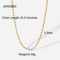 Fashion Geometric Stainless Steel Titanium Steel Plating 18k Gold Plated Gold Plated Necklace sku image 2