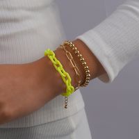 Fashion Acrylic Chain Beaded Stacked Bracelet sku image 1