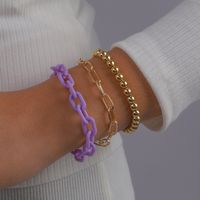 Fashion Acrylic Chain Beaded Stacked Bracelet sku image 5