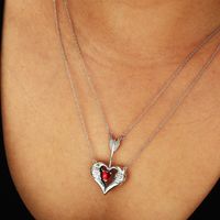 Fashion Arrow Piercing Heart Pendant Multilayer Necklace main image 3